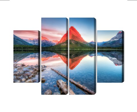 Obraz Wieloczęściowy Jezioro Swiftcurrent Lake W Usa Obraz Wieloczęściowy Jezioro Swiftcurrent Lake W Usa