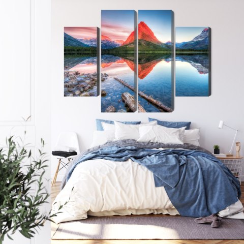 Obraz Wieloczęściowy Jezioro Swiftcurrent Lake W Usa Obraz Wieloczęściowy Jezioro Swiftcurrent Lake W Usa