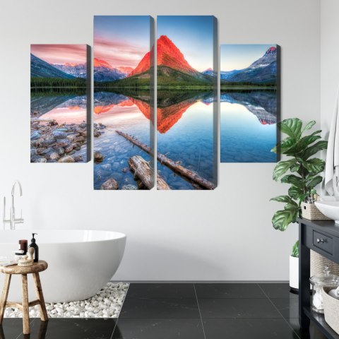 Obraz Wieloczęściowy Jezioro Swiftcurrent Lake W Usa Obraz Wieloczęściowy Jezioro Swiftcurrent Lake W Usa