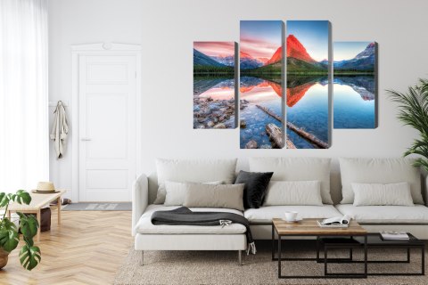 Obraz Wieloczęściowy Jezioro Swiftcurrent Lake W Usa Obraz Wieloczęściowy Jezioro Swiftcurrent Lake W Usa
