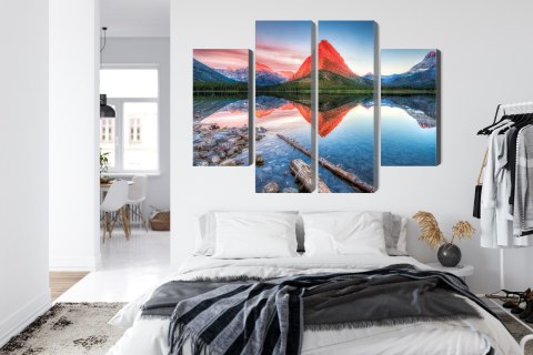 Obraz Wieloczęściowy Jezioro Swiftcurrent Lake W Usa Obraz Wieloczęściowy Jezioro Swiftcurrent Lake W Usa