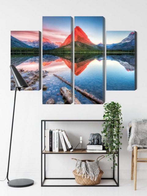 Obraz Wieloczęściowy Jezioro Swiftcurrent Lake W Usa Obraz Wieloczęściowy Jezioro Swiftcurrent Lake W Usa