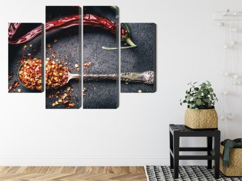 Obraz Wieloczęściowy Suszone Papryczki Chili Obraz Wieloczęściowy Suszone Papryczki Chili