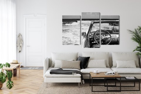 Obraz Wieloczęściowy Wnętrze Starego Kubańskiego Samochodu Obraz Wieloczęściowy Wnętrze Starego Kubańskiego Samochodu