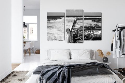 Obraz Wieloczęściowy Wnętrze Starego Kubańskiego Samochodu Obraz Wieloczęściowy Wnętrze Starego Kubańskiego Samochodu