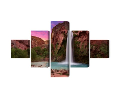 Obraz Wieloczęściowy Wodospady Havasupai Obraz Wieloczęściowy Wodospady Havasupai