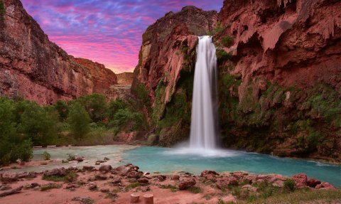 Obraz Wieloczęściowy Wodospady Havasupai Obraz Wieloczęściowy Wodospady Havasupai