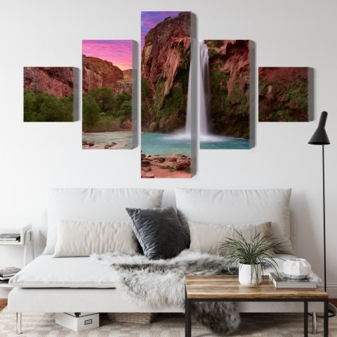 Obraz Wieloczęściowy Wodospady Havasupai Obraz Wieloczęściowy Wodospady Havasupai