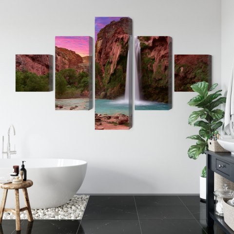 Obraz Wieloczęściowy Wodospady Havasupai Obraz Wieloczęściowy Wodospady Havasupai