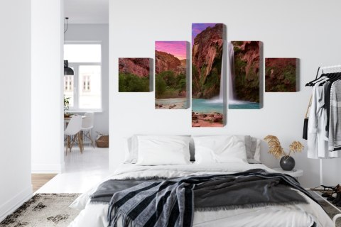 Obraz Wieloczęściowy Wodospady Havasupai Obraz Wieloczęściowy Wodospady Havasupai