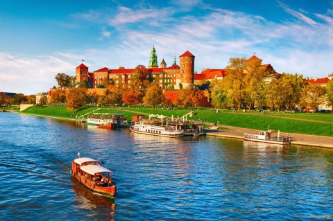 Obraz Wieloczęściowy Zamek Królewski Na Wawelu W Krakowie, Widok Panoramiczny Obraz Wieloczęściowy Zamek Królewski Na Wawelu W Krakowie, Widok Panoramiczny