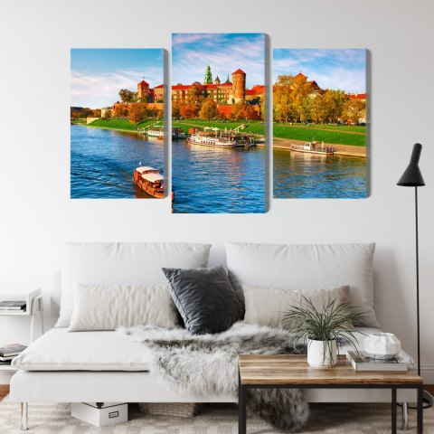 Obraz Wieloczęściowy Zamek Królewski Na Wawelu W Krakowie, Widok Panoramiczny Obraz Wieloczęściowy Zamek Królewski Na Wawelu W Krakowie, Widok Panoramiczny