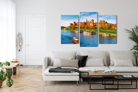 Obraz Wieloczęściowy Zamek Królewski Na Wawelu W Krakowie, Widok Panoramiczny Obraz Wieloczęściowy Zamek Królewski Na Wawelu W Krakowie, Widok Panoramiczny