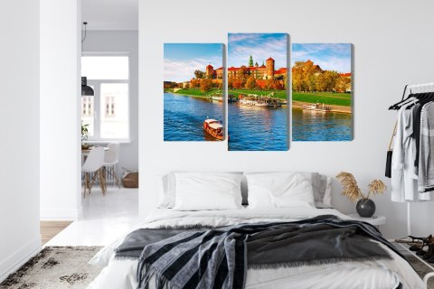 Obraz Wieloczęściowy Zamek Królewski Na Wawelu W Krakowie, Widok Panoramiczny Obraz Wieloczęściowy Zamek Królewski Na Wawelu W Krakowie, Widok Panoramiczny