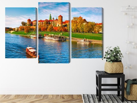 Obraz Wieloczęściowy Zamek Królewski Na Wawelu W Krakowie, Widok Panoramiczny Obraz Wieloczęściowy Zamek Królewski Na Wawelu W Krakowie, Widok Panoramiczny