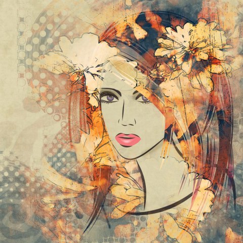 Obraz Na Płótnie Art Sketching Beautiful Girl Face