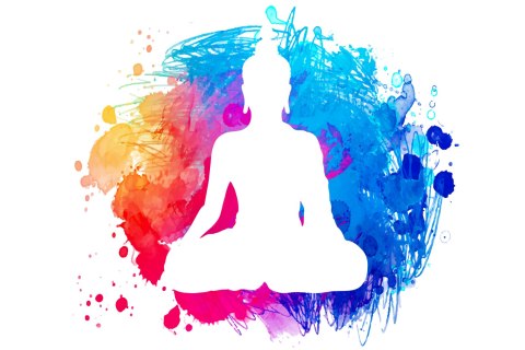 Obraz Na Płótnie Budda Na Tle Akwareli Obraz Na Płótnie Budda Na Tle Akwareli
