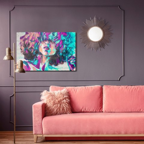 Obraz Na Płótnie Louise - Oil Painting. Conceptual Abstract Picture Of A Beautiful Girl. Oil Painting And Palette Knife On Canva