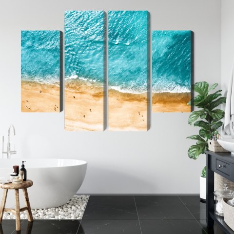Obraz Wieloczęściowy Widok Z Lotu Ptaka Na Ocean I Plażę Obraz Wieloczęściowy Widok Z Lotu Ptaka Na Ocean I Plażę
