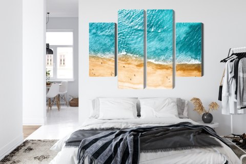 Obraz Wieloczęściowy Widok Z Lotu Ptaka Na Ocean I Plażę Obraz Wieloczęściowy Widok Z Lotu Ptaka Na Ocean I Plażę
