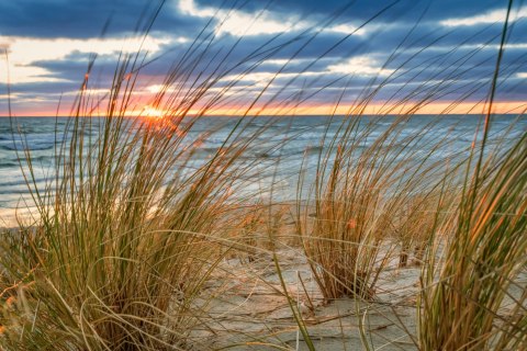 Obraz Wieloczęściowy Wschód Słońca Na Plaży Rugii Obraz Wieloczęściowy Wschód Słońca Na Plaży Rugii