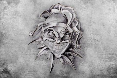 Obraz Na Płótnie Naszkicowany Joker