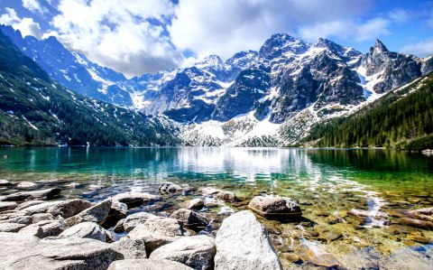 Obraz Wieloczęściowy Jezioro Morskie Oko 3D Obraz Wieloczęściowy Jezioro Morskie Oko 3D