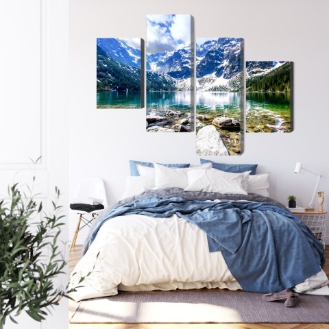 Obraz Wieloczęściowy Jezioro Morskie Oko 3D Obraz Wieloczęściowy Jezioro Morskie Oko 3D