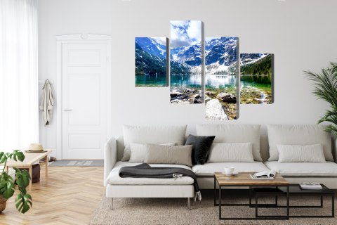 Obraz Wieloczęściowy Jezioro Morskie Oko 3D Obraz Wieloczęściowy Jezioro Morskie Oko 3D