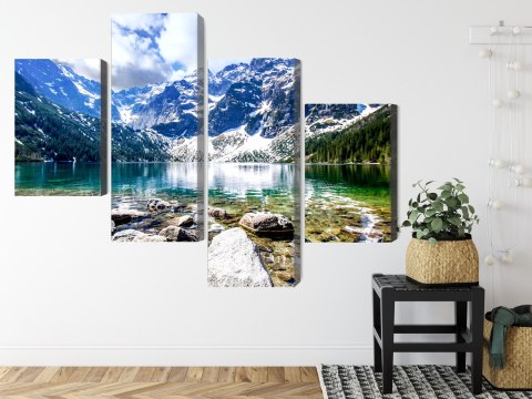 Obraz Wieloczęściowy Jezioro Morskie Oko 3D Obraz Wieloczęściowy Jezioro Morskie Oko 3D
