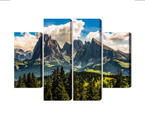 Obraz Wieloczęściowy Widok Włoskich Dolomitów 3D Obraz Wieloczęściowy Widok Włoskich Dolomitów 3D