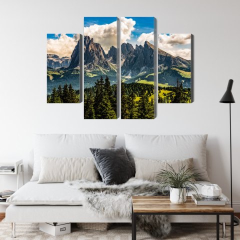Obraz Wieloczęściowy Widok Włoskich Dolomitów 3D Obraz Wieloczęściowy Widok Włoskich Dolomitów 3D