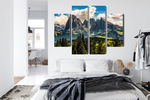 Obraz Wieloczęściowy Widok Włoskich Dolomitów 3D Obraz Wieloczęściowy Widok Włoskich Dolomitów 3D