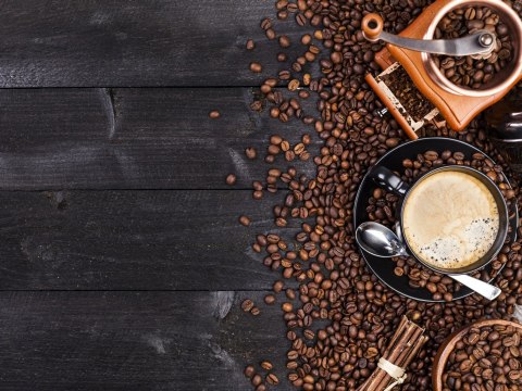 Obraz Na Płótnie Czarna Filiżanka Kawy Obraz Na Płótnie Czarna Filiżanka Kawy