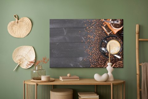 Obraz Na Płótnie Czarna Filiżanka Kawy Obraz Na Płótnie Czarna Filiżanka Kawy