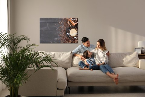 Obraz Na Płótnie Czarna Filiżanka Kawy Obraz Na Płótnie Czarna Filiżanka Kawy