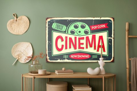 Obraz Na Płótnie Napisy Do Kina Retro Obraz Na Płótnie Napisy Do Kina Retro