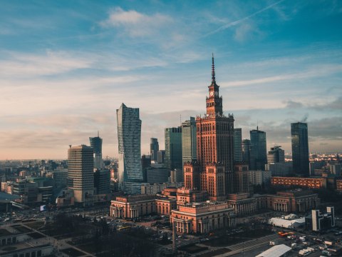 Obraz Wieloczęściowy Warszawa I Widok Na Pałac Kultury