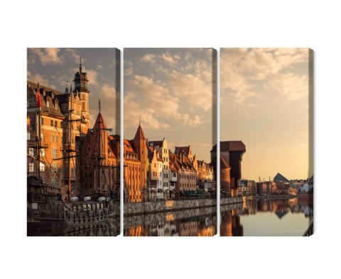 Obraz Wieloczęściowy Port Gdańsk O Zachodzie Słońca Obraz Wieloczęściowy Port Gdańsk O Zachodzie Słońca
