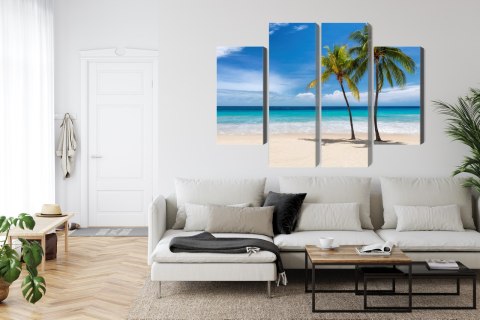Obraz Wieloczęściowy Karaibska Plaża 3D Obraz Wieloczęściowy Karaibska Plaża 3D