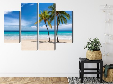Obraz Wieloczęściowy Karaibska Plaża 3D Obraz Wieloczęściowy Karaibska Plaża 3D