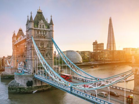 Obraz Wieloczęściowy Tower Bridge O Wschodzie Słońca