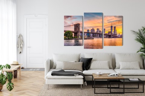 Obraz Wieloczęściowy Panoramiczny Krajobraz Nowego Jorku Obraz Wieloczęściowy Panoramiczny Krajobraz Nowego Jorku