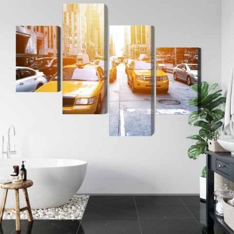 Obraz Wieloczęściowy Taxi W Słońcu Nyc Obraz Wieloczęściowy Taxi W Słońcu Nyc