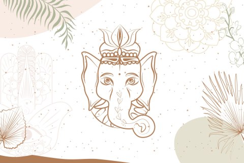 Obraz Na Płótnie Rysunek Ganesha Obraz Na Płótnie Rysunek Ganesha