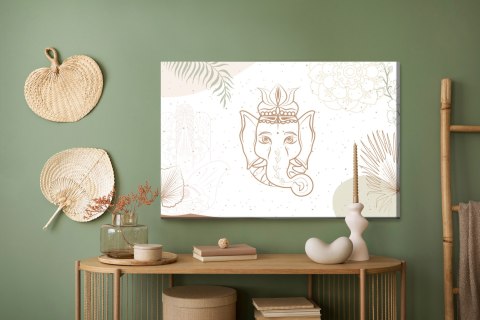 Obraz Na Płótnie Rysunek Ganesha Obraz Na Płótnie Rysunek Ganesha