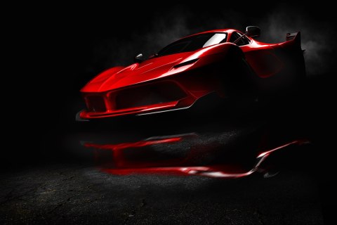 Obraz Wieloczęściowy Czerwony Samochód Sportowy 3D Obraz Wieloczęściowy Czerwony Samochód Sportowy 3D