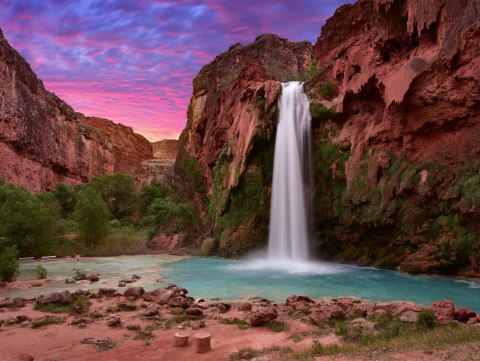 Obraz Wieloczęściowy Wodospady Havasupai