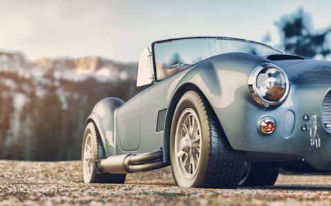 Obraz Wieloczęściowy Klasyczny Samochód Retro Obraz Wieloczęściowy Klasyczny Samochód Retro