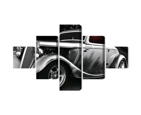 Obraz Wieloczęściowy Samochód Hot Rod W Stylu Vintage Obraz Wieloczęściowy Samochód Hot Rod W Stylu Vintage